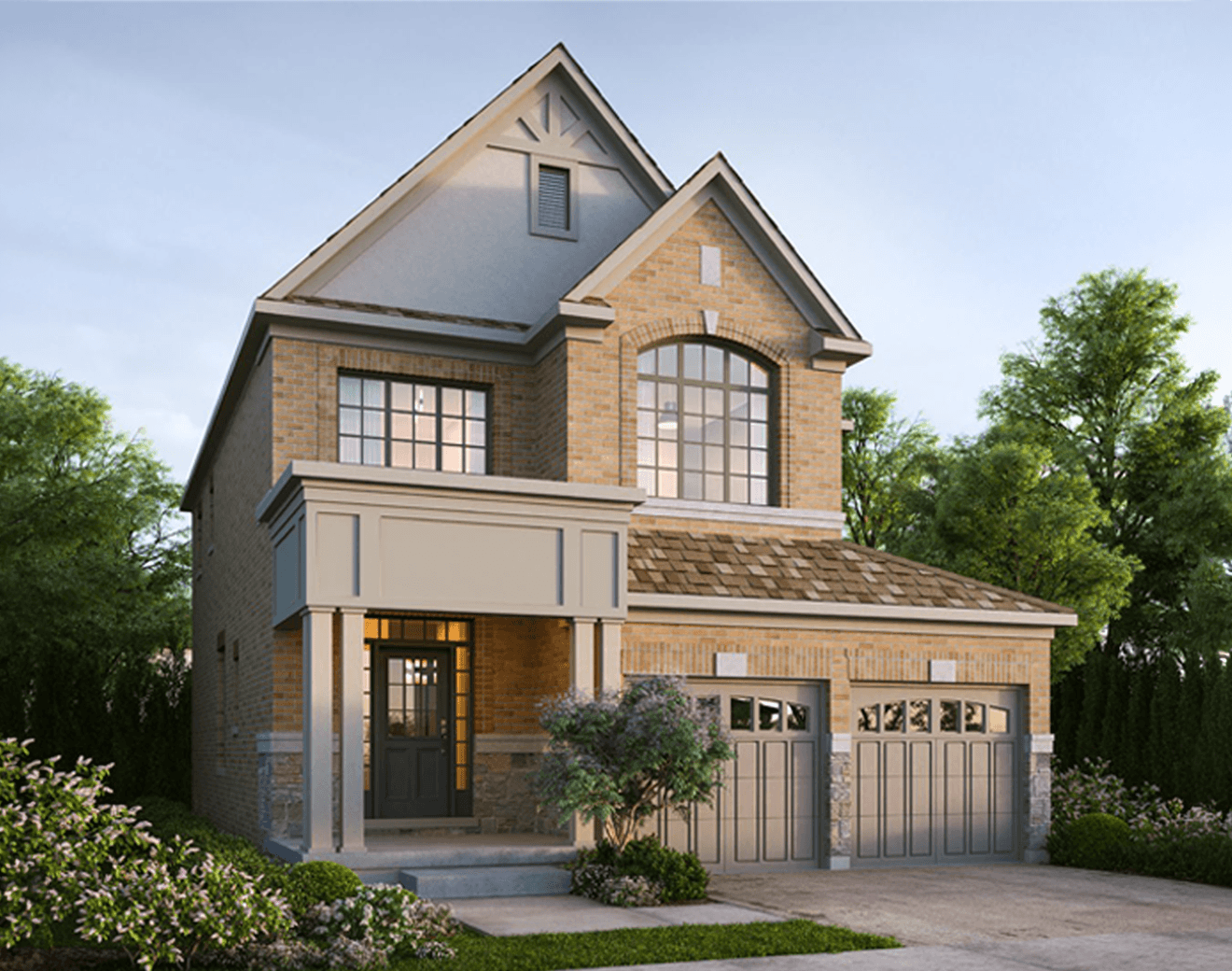  Featured elevation rendering of the The Clover floorplan