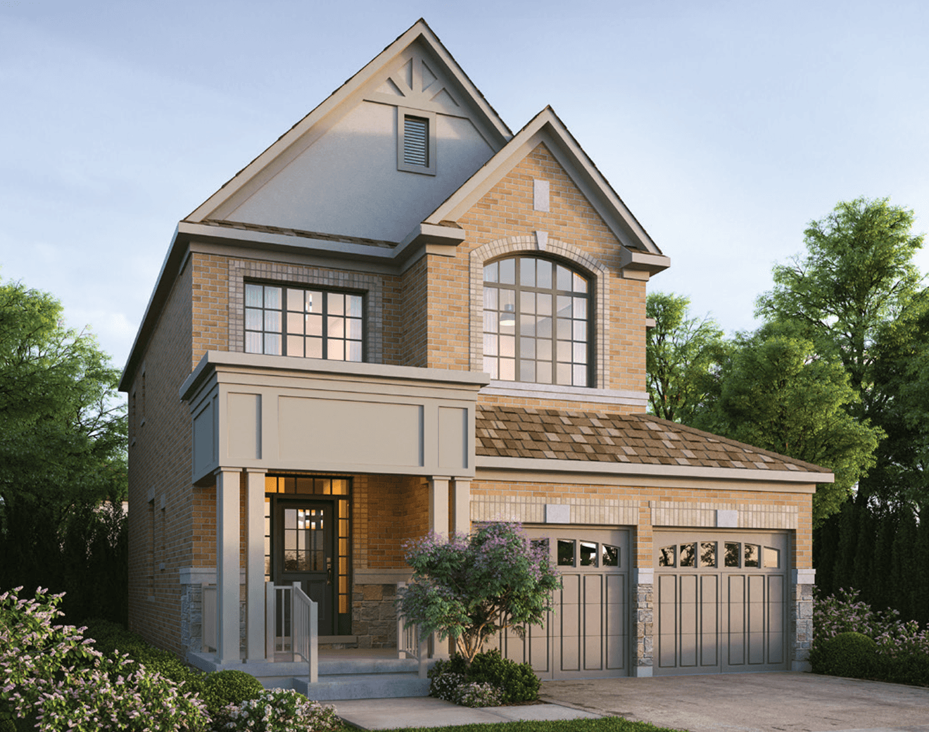  Featured elevation rendering of the Coral floorplan