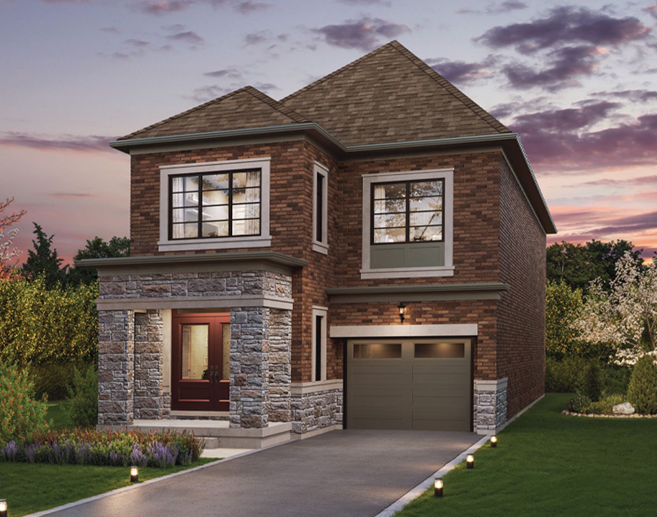  Featured elevation rendering of the The Dartmouth floorplan