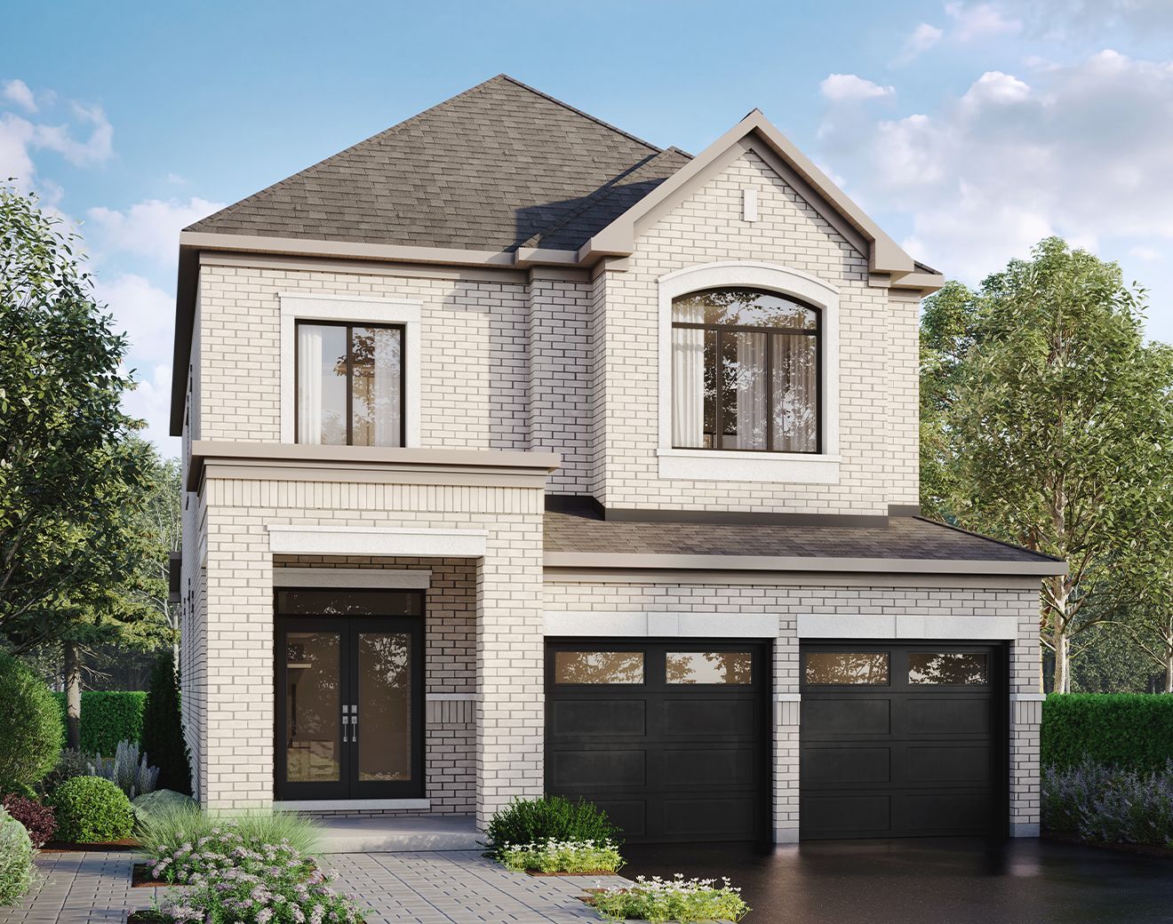  Featured elevation rendering of the The Ellington floorplan