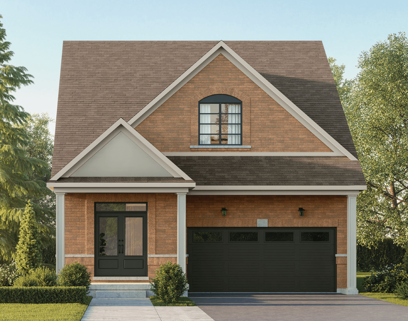  Featured elevation rendering of the Glacier floorplan