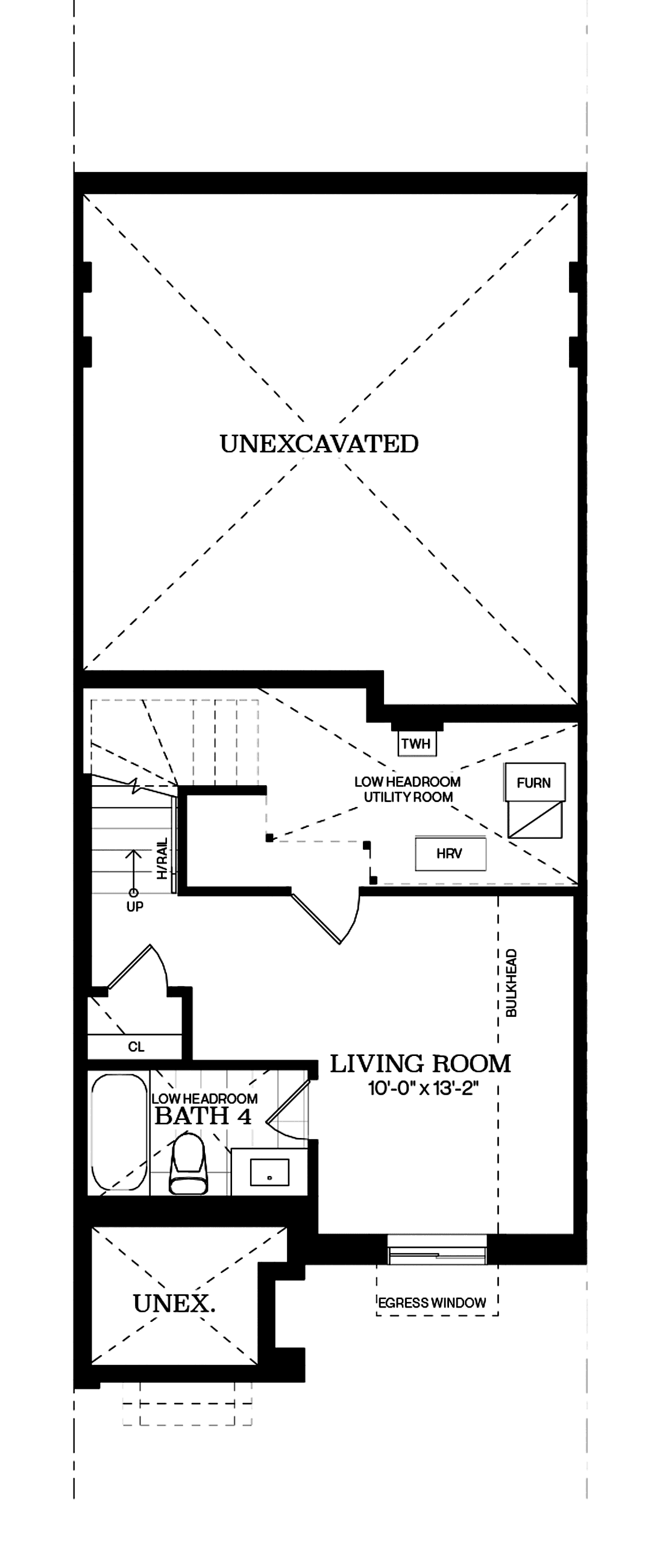 Basement - Optional Architectural blackline