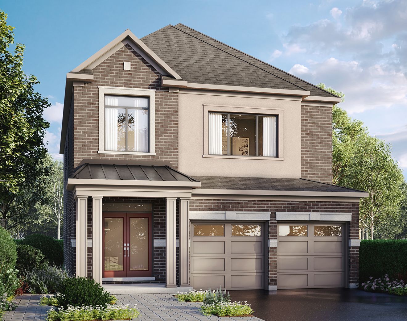  Featured elevation rendering of the The Hartwell floorplan