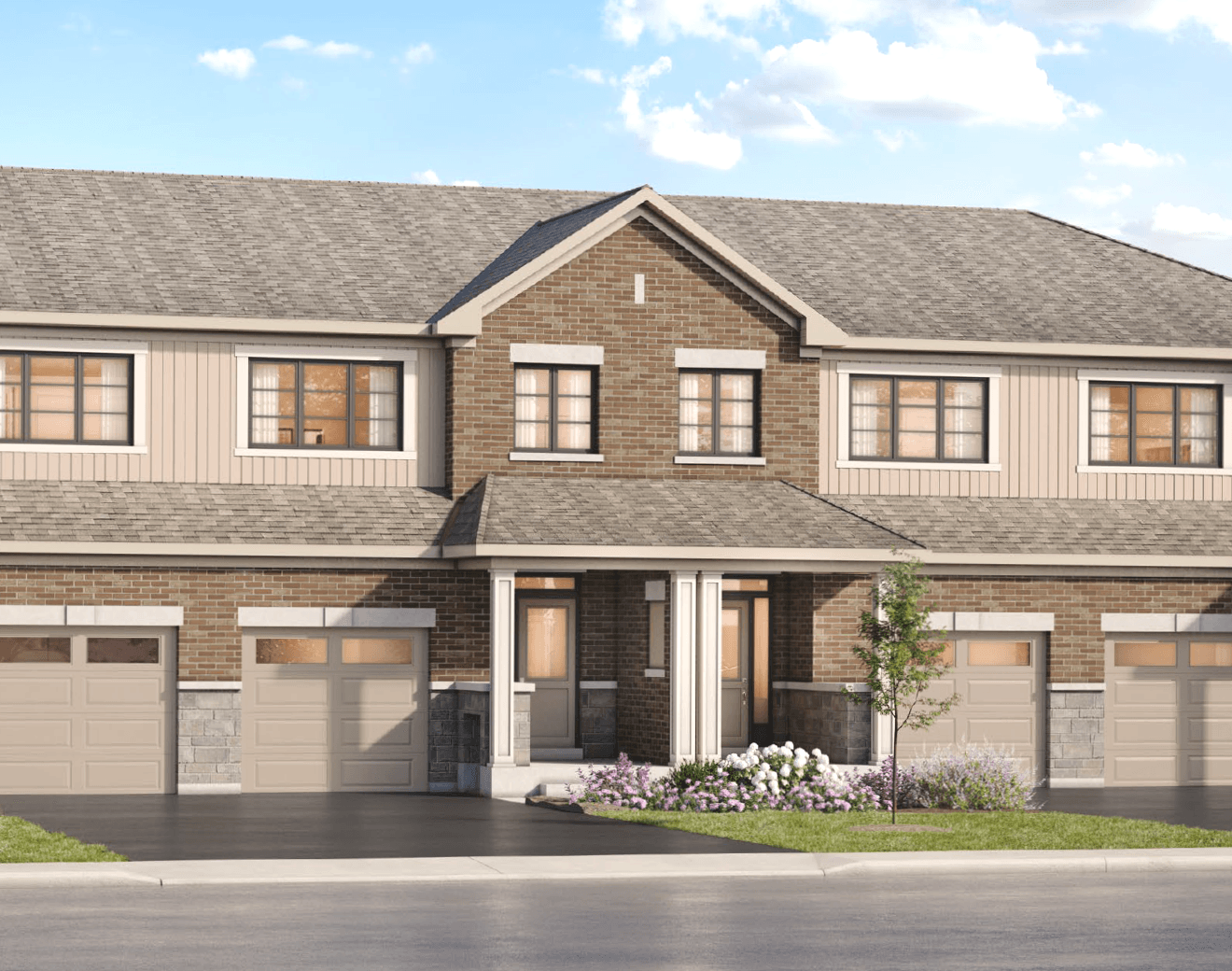  Featured elevation rendering of the The Hawthorn floorplan