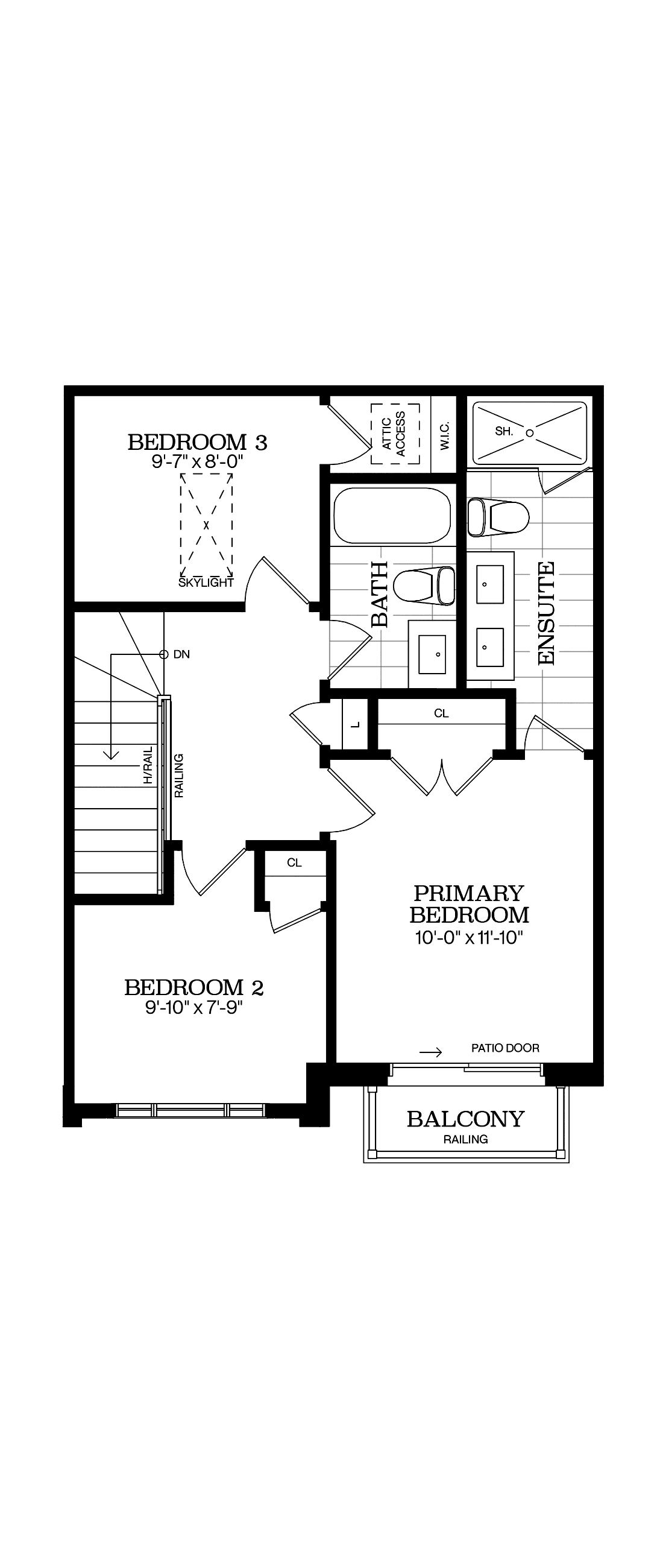 Upper Floor Architectural blackline