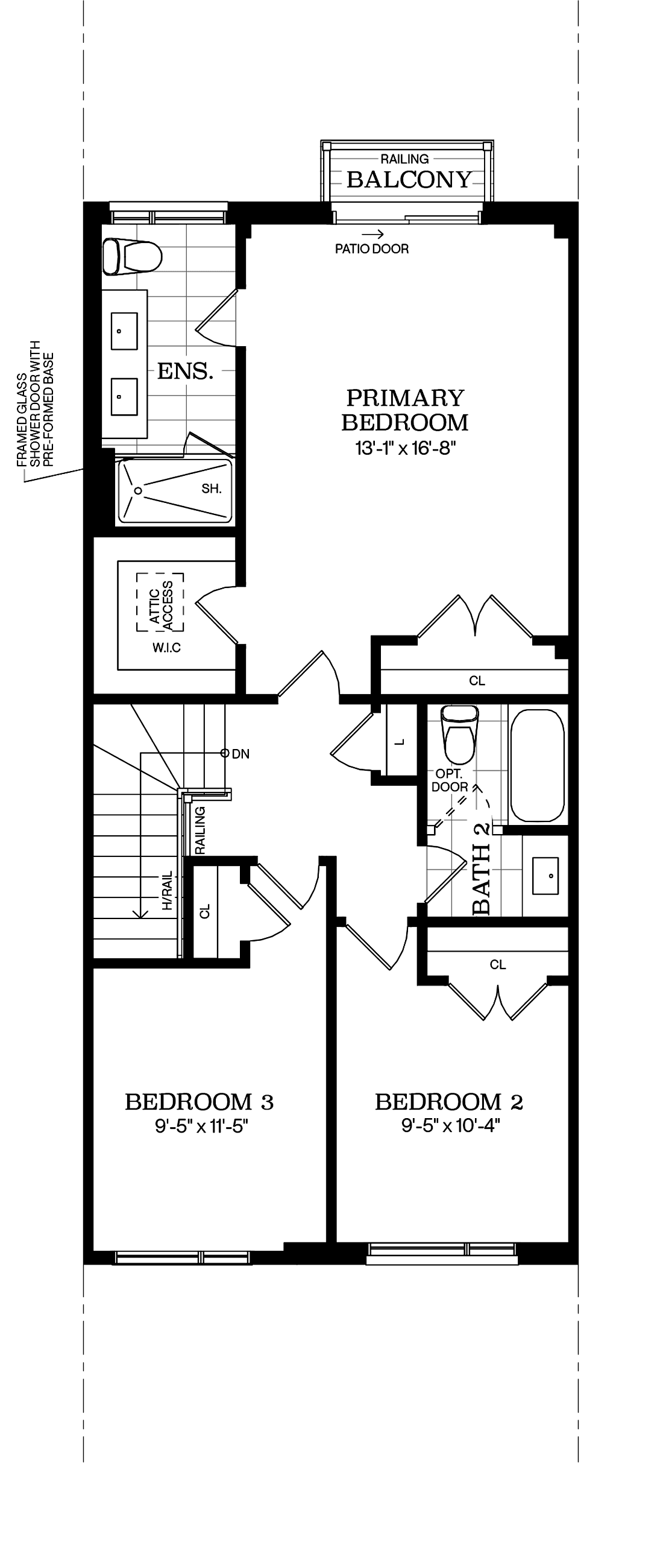 Upper Floor Architectural blackline
