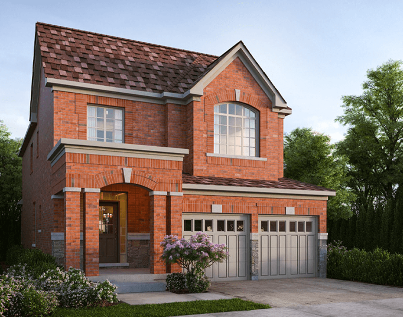 Featured elevation rendering of the The Laurel floorplan