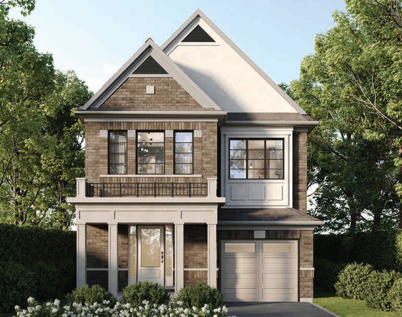  Featured elevation rendering of the The Logan floorplan