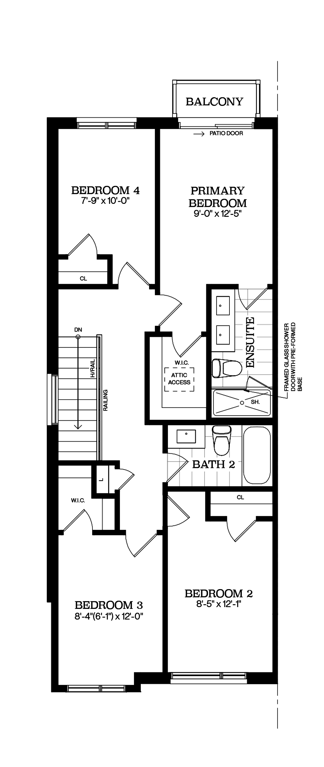 Upper Floor - Optional Architectural blackline