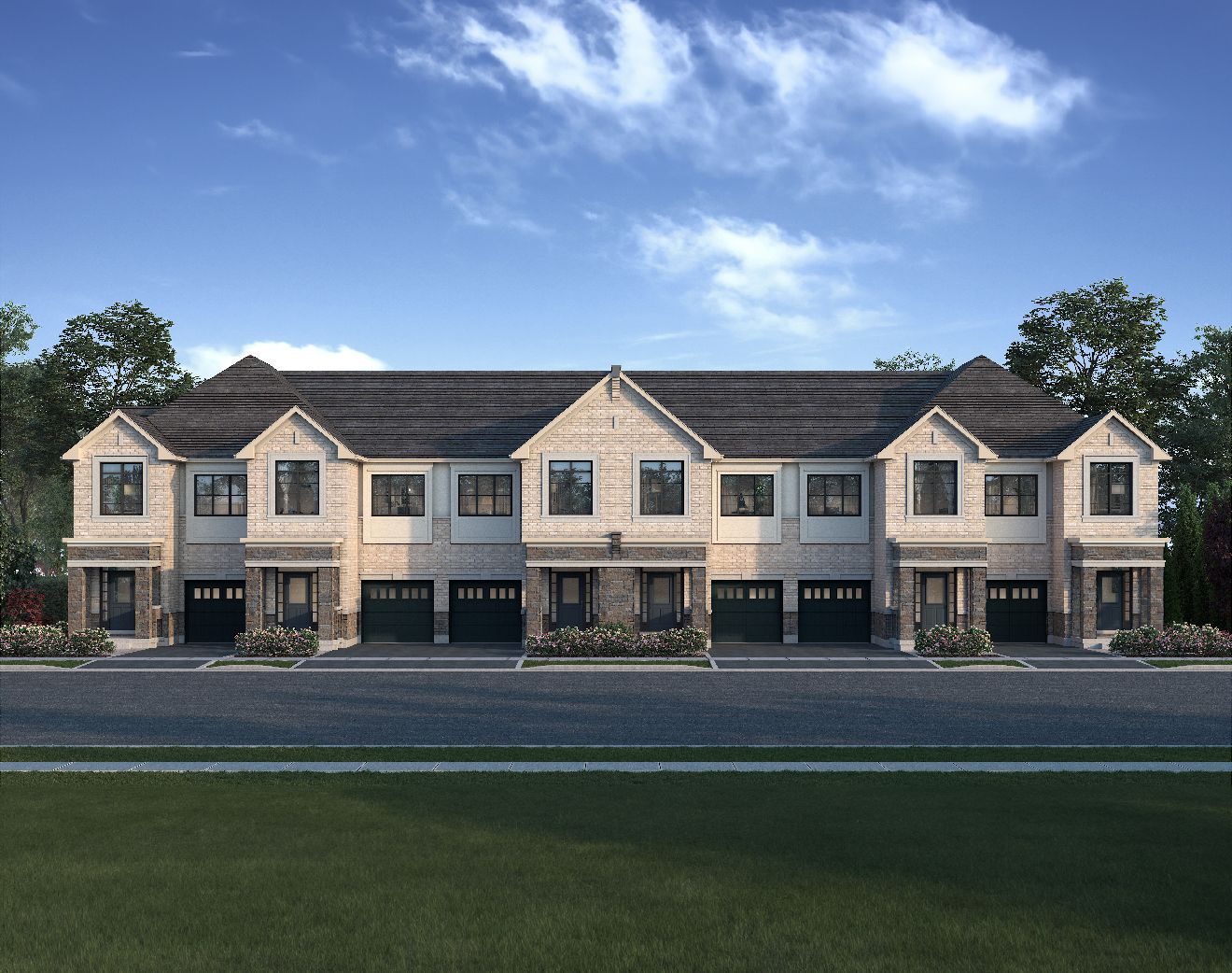  Featured elevation rendering of the The Oxford floorplan