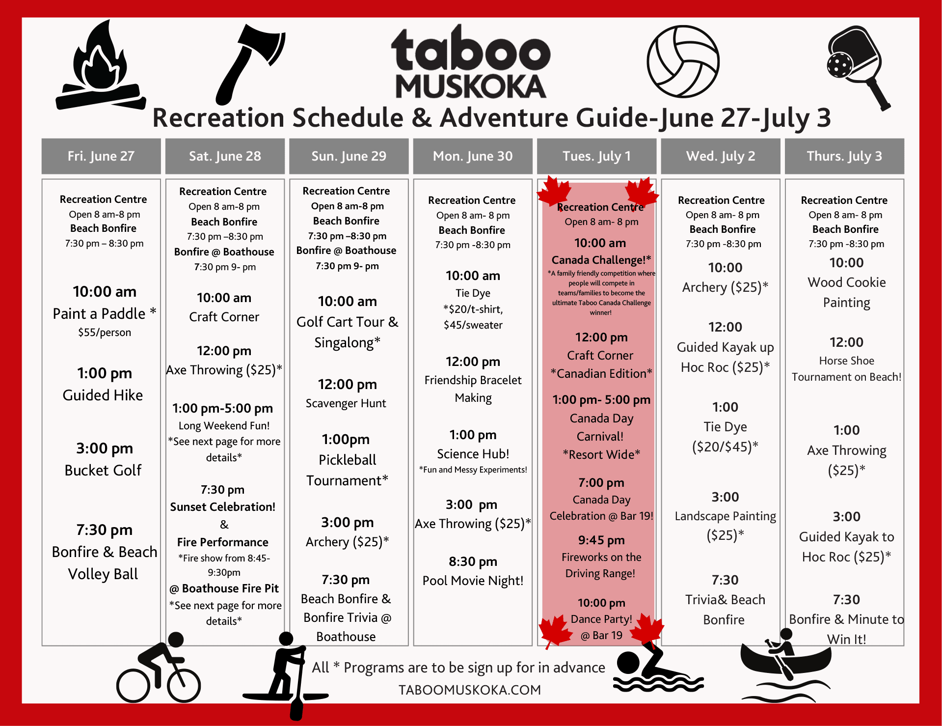 Recreation Activities