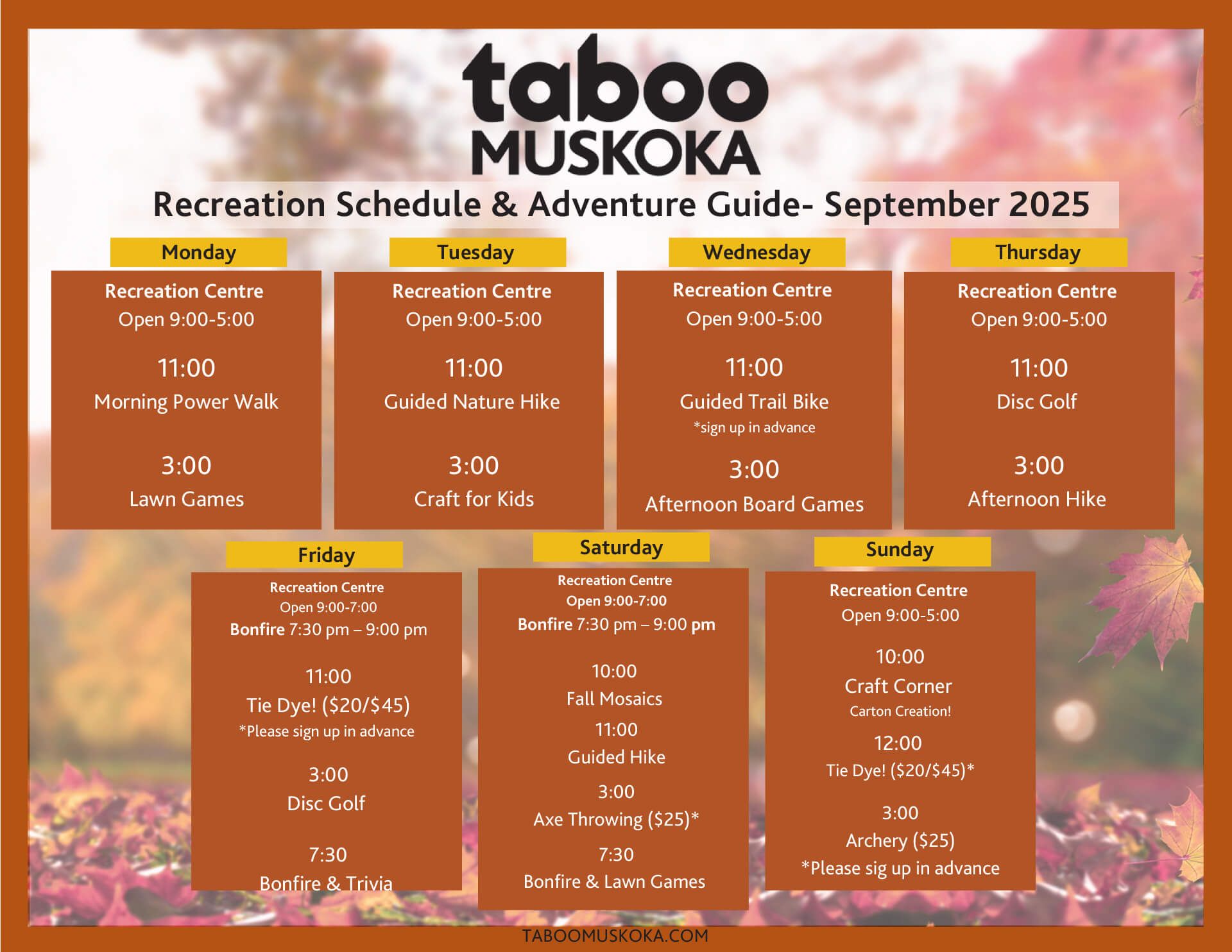 Recreation Activities