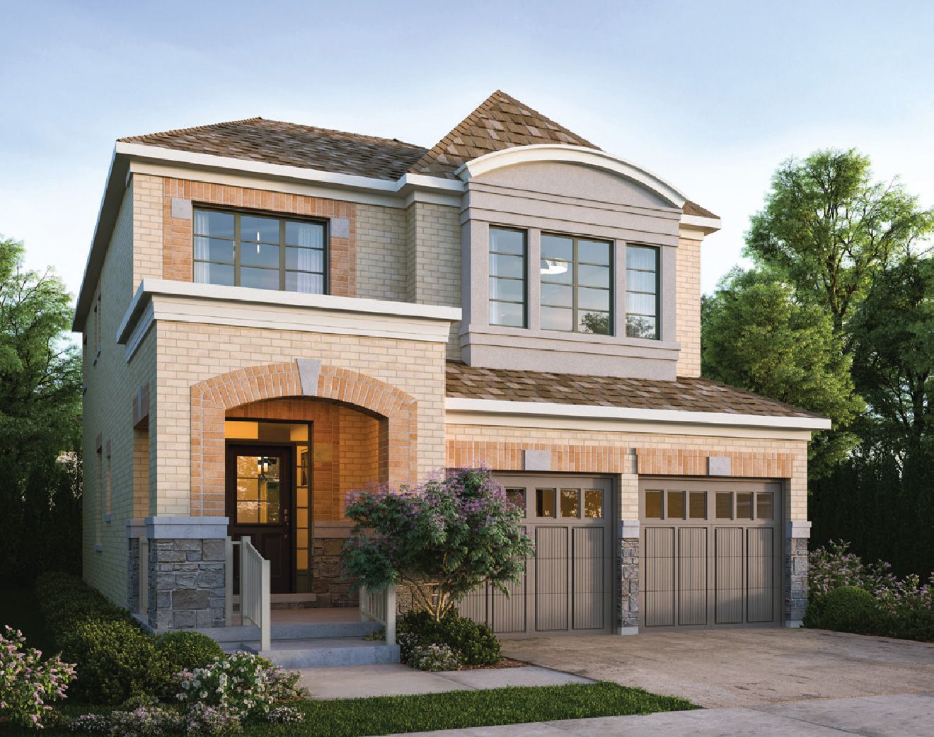  Featured elevation rendering of the Rose floorplan