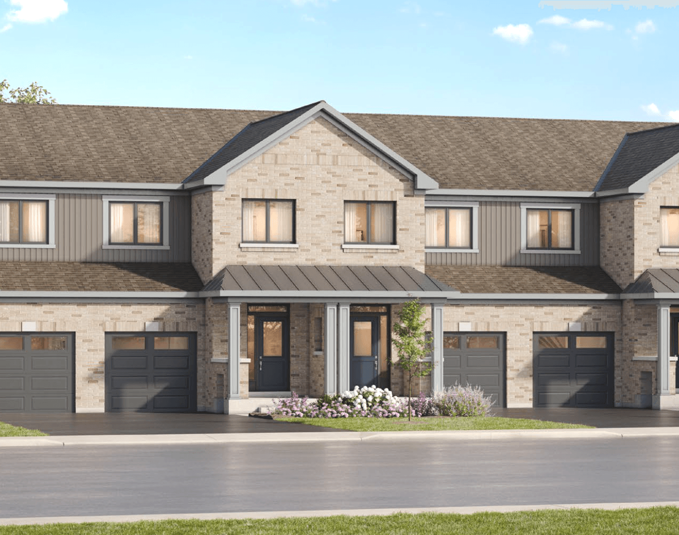  Featured elevation rendering of the The Rowan floorplan