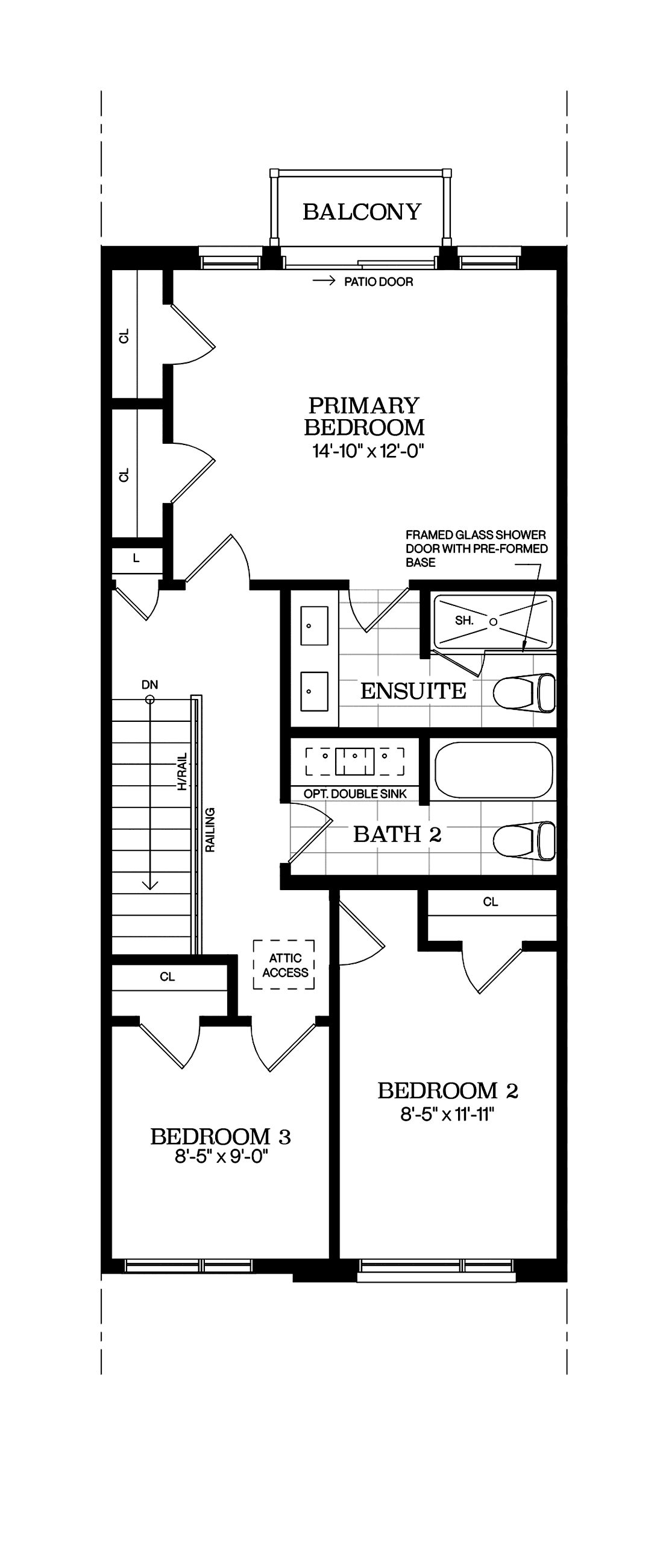 Upper Floor Architectural blackline