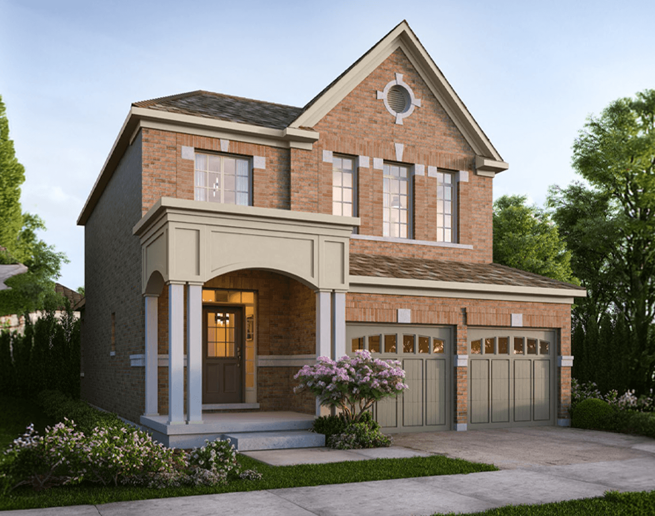  Featured elevation rendering of the The Willow floorplan
