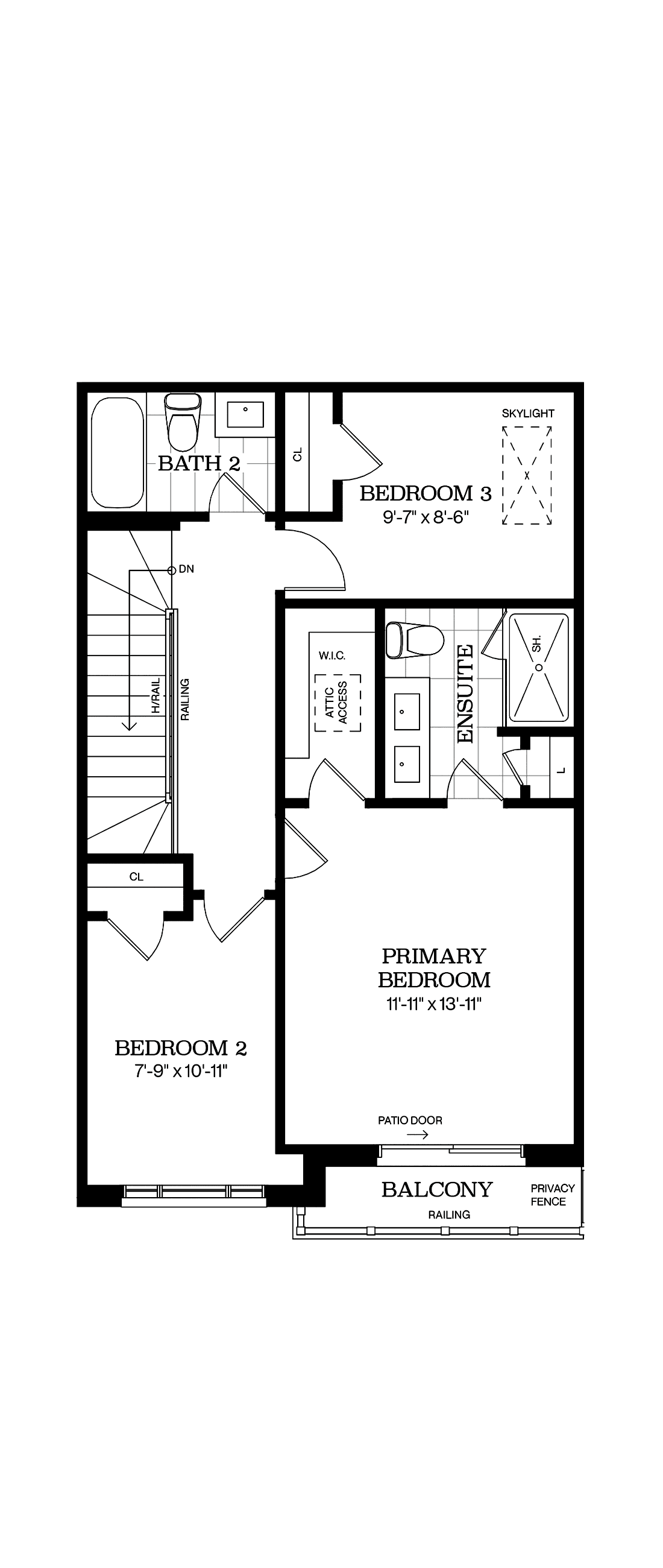 Upper Floor Architectural blackline